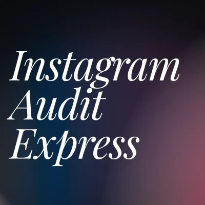 Screenshot of the Instagram Audit Express tool providing social media strategic insights and profile analysis.