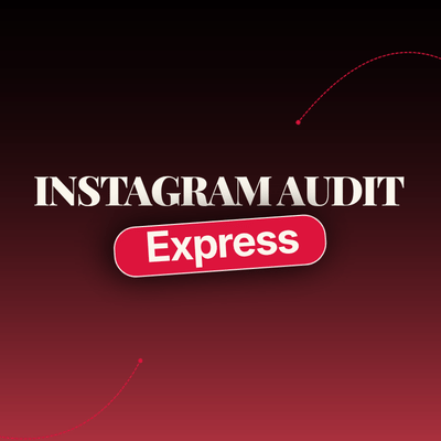 Screenshot of the Instagram Audit Express tool providing social media strategic insights and profile analysis.